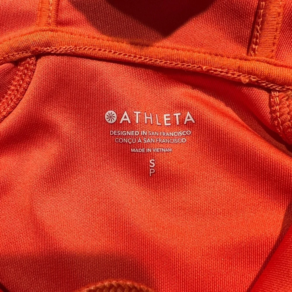 ATHLETA WOMEN'S LARKSPUR RED LONG SLEEVE SEASOFT HOODIE SWEATSHIRT Sz Small